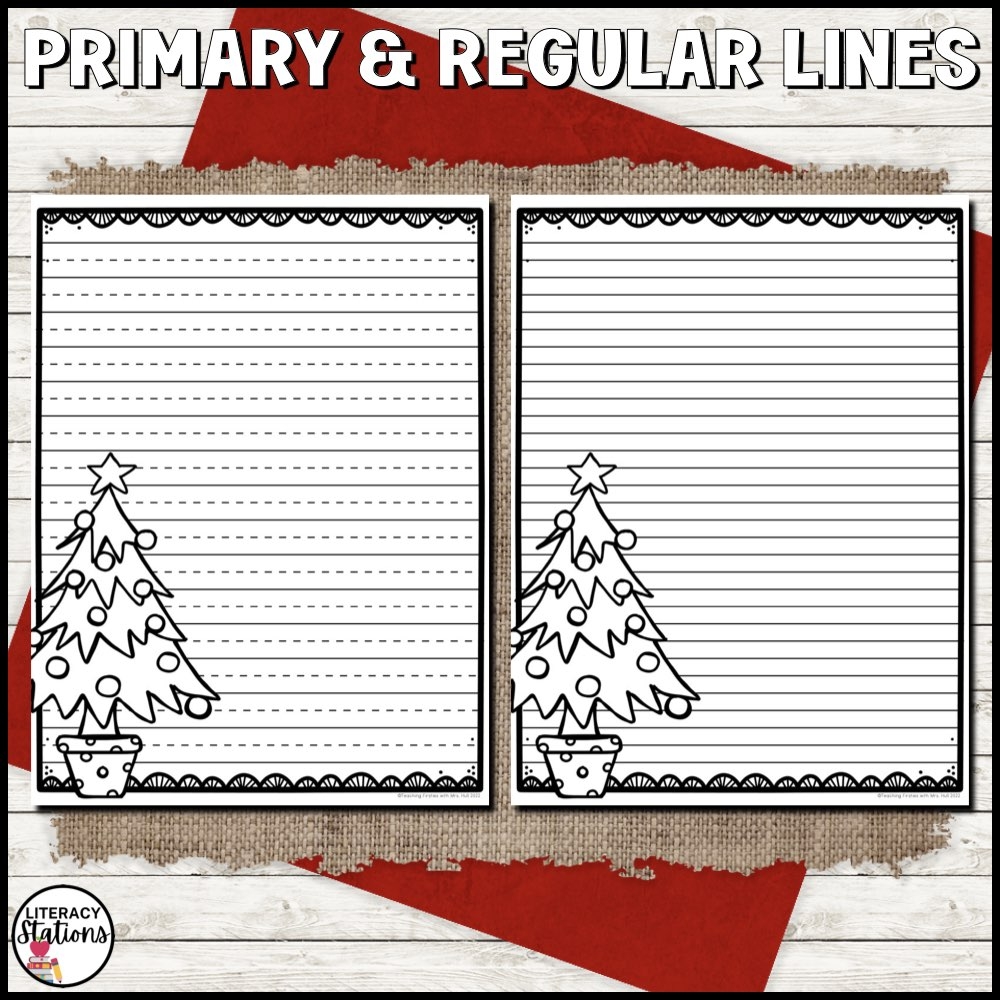 Christmas Lined Paper Printable