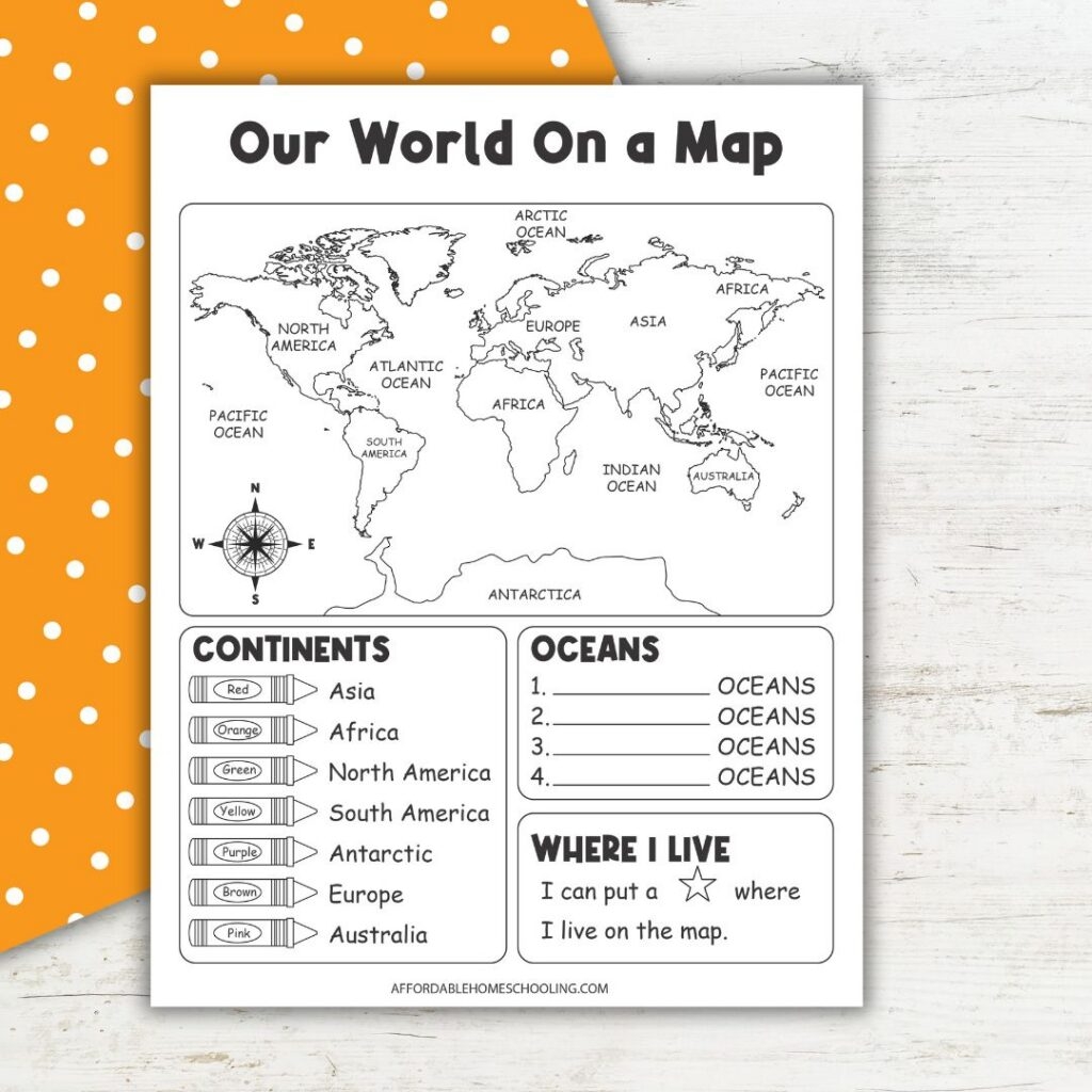 Free Printable Worksheets On Continents And Oceans
