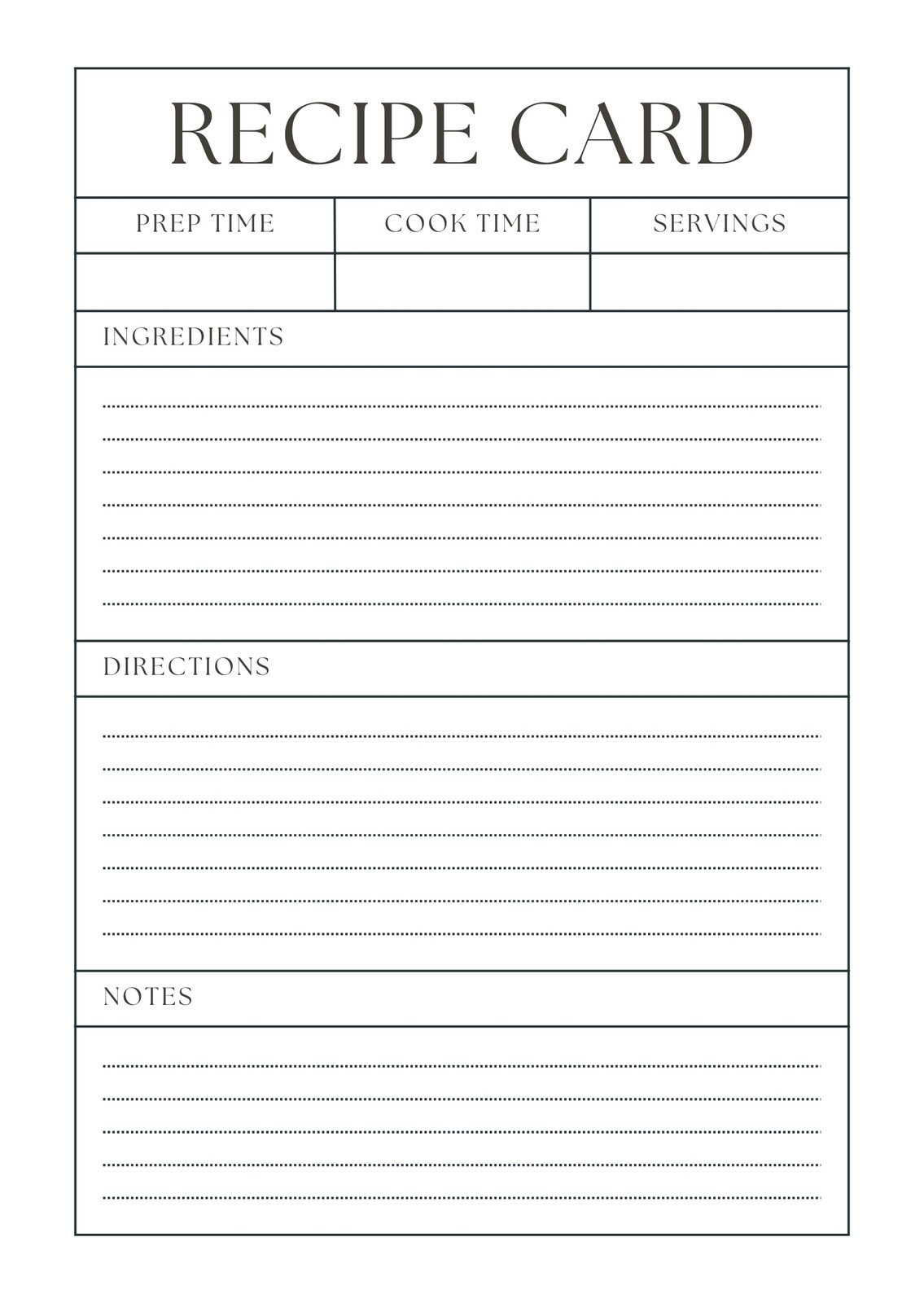 Free Custom Printable Recipe Card Templates Online Canva