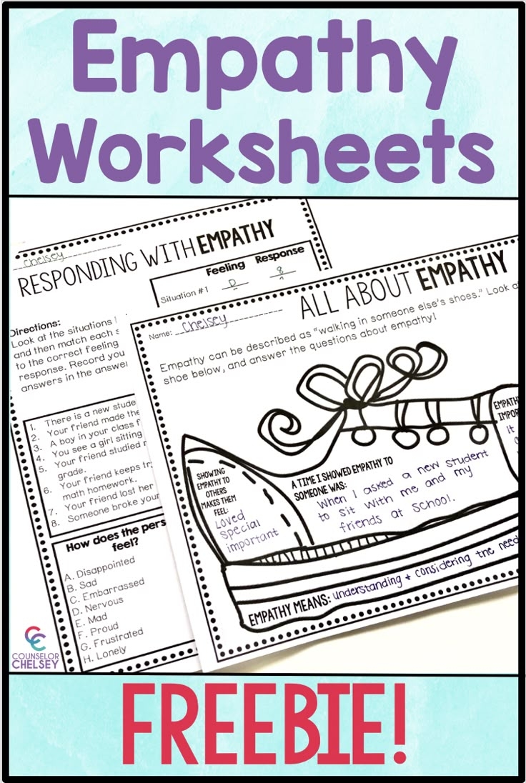 free empathy worksheets