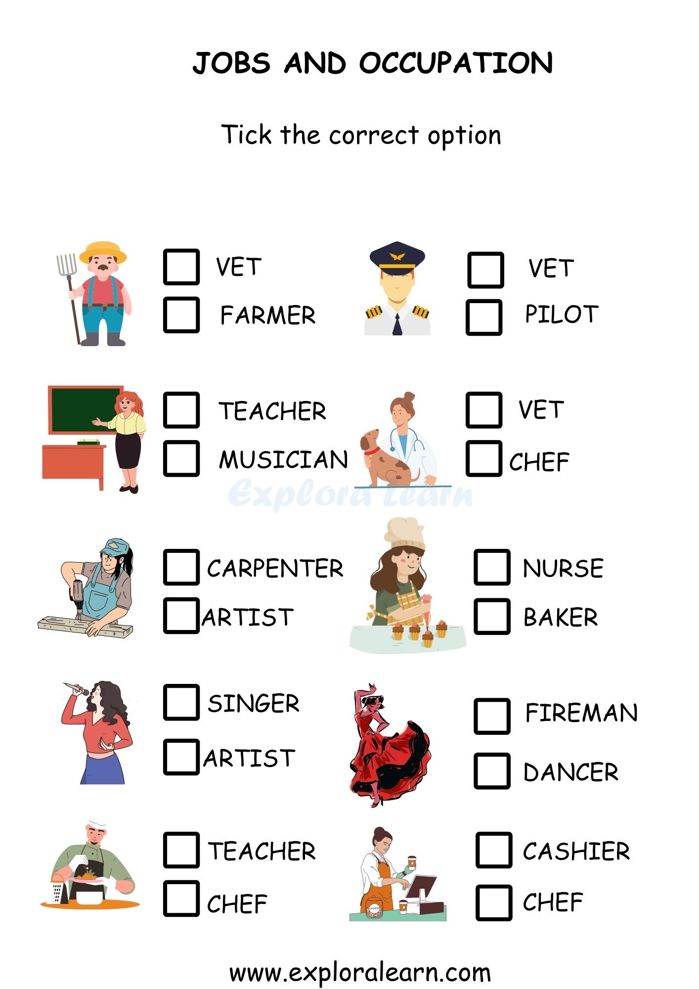 Community Helpers Printable Worksheets