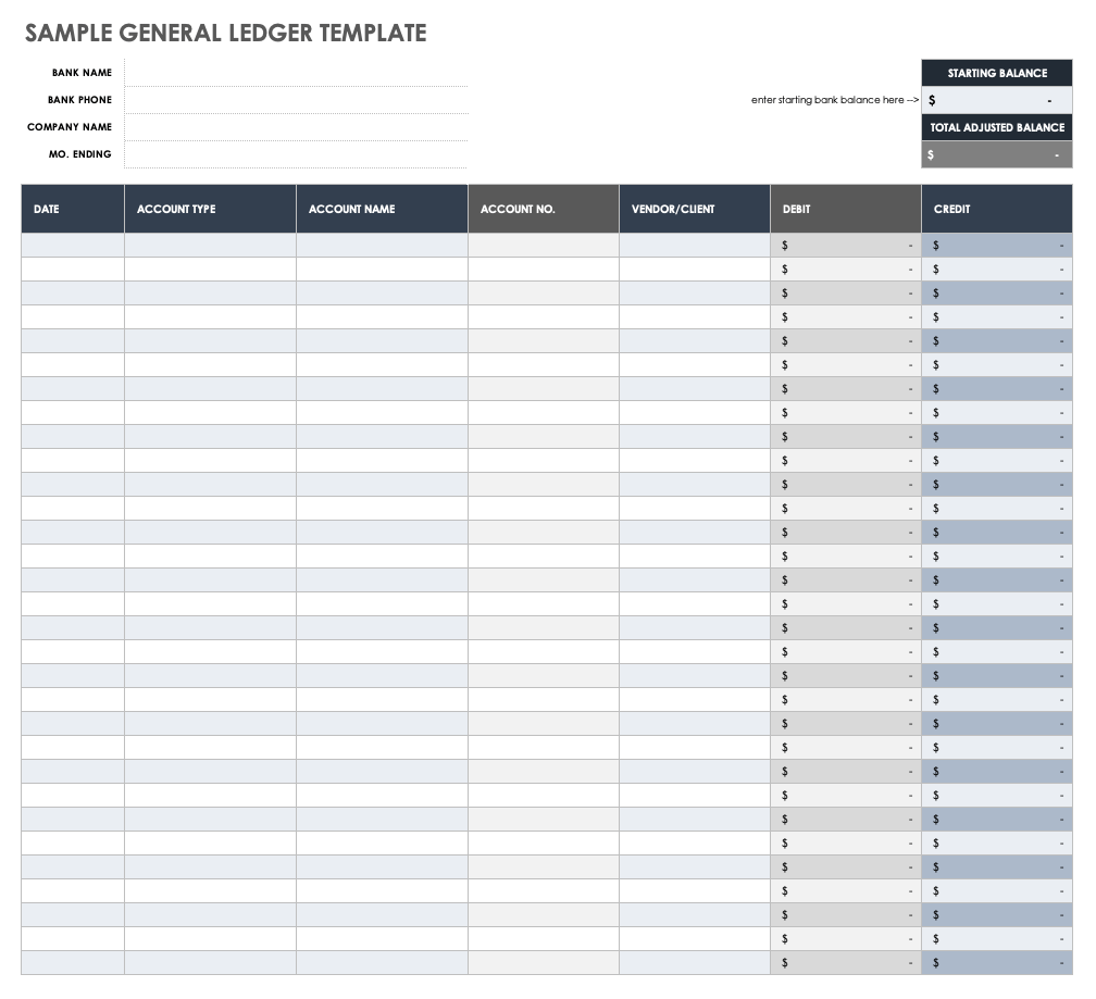 Ledger Paper Printable
