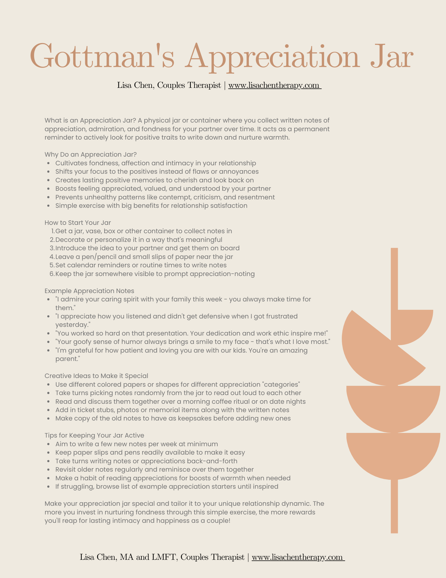 Printable Gottman Couples Therapy Worksheets