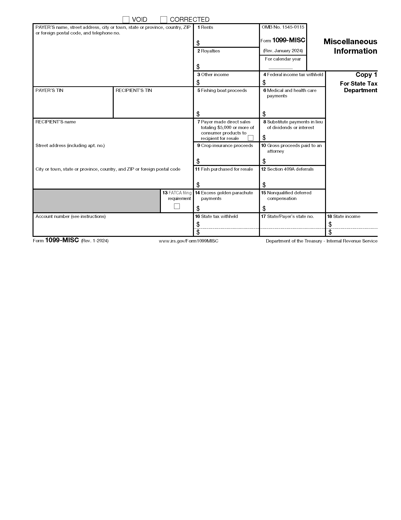 Printable 1099 Nec Form 2025
