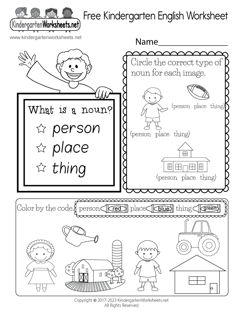 Free Printable English Worksheets