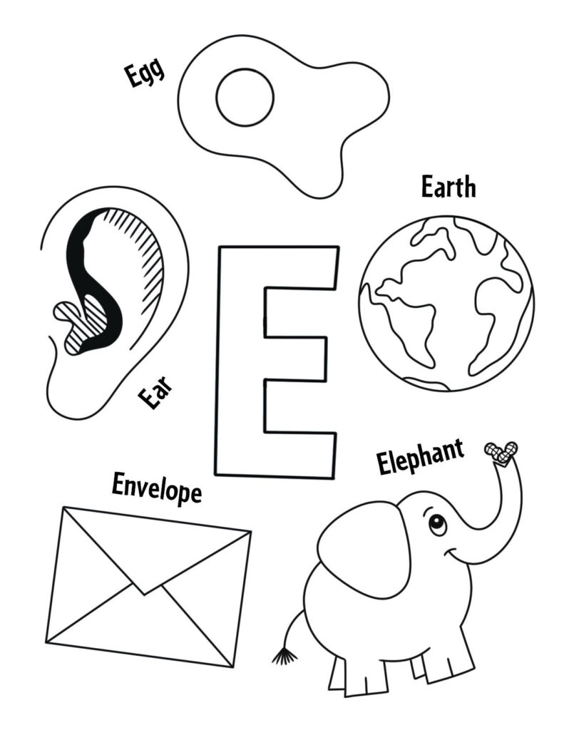 Letter E Printable Worksheets
