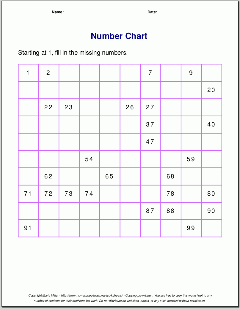 Free Math Worksheets Printable