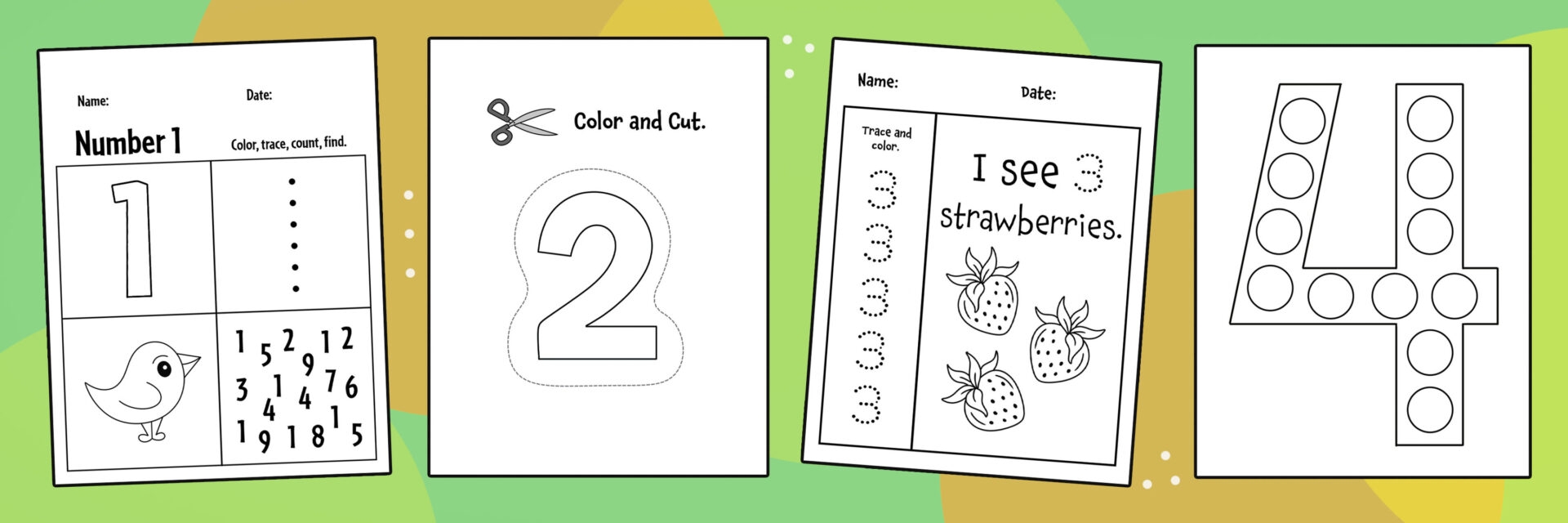 Free Printable Preschool Number Worksheets
