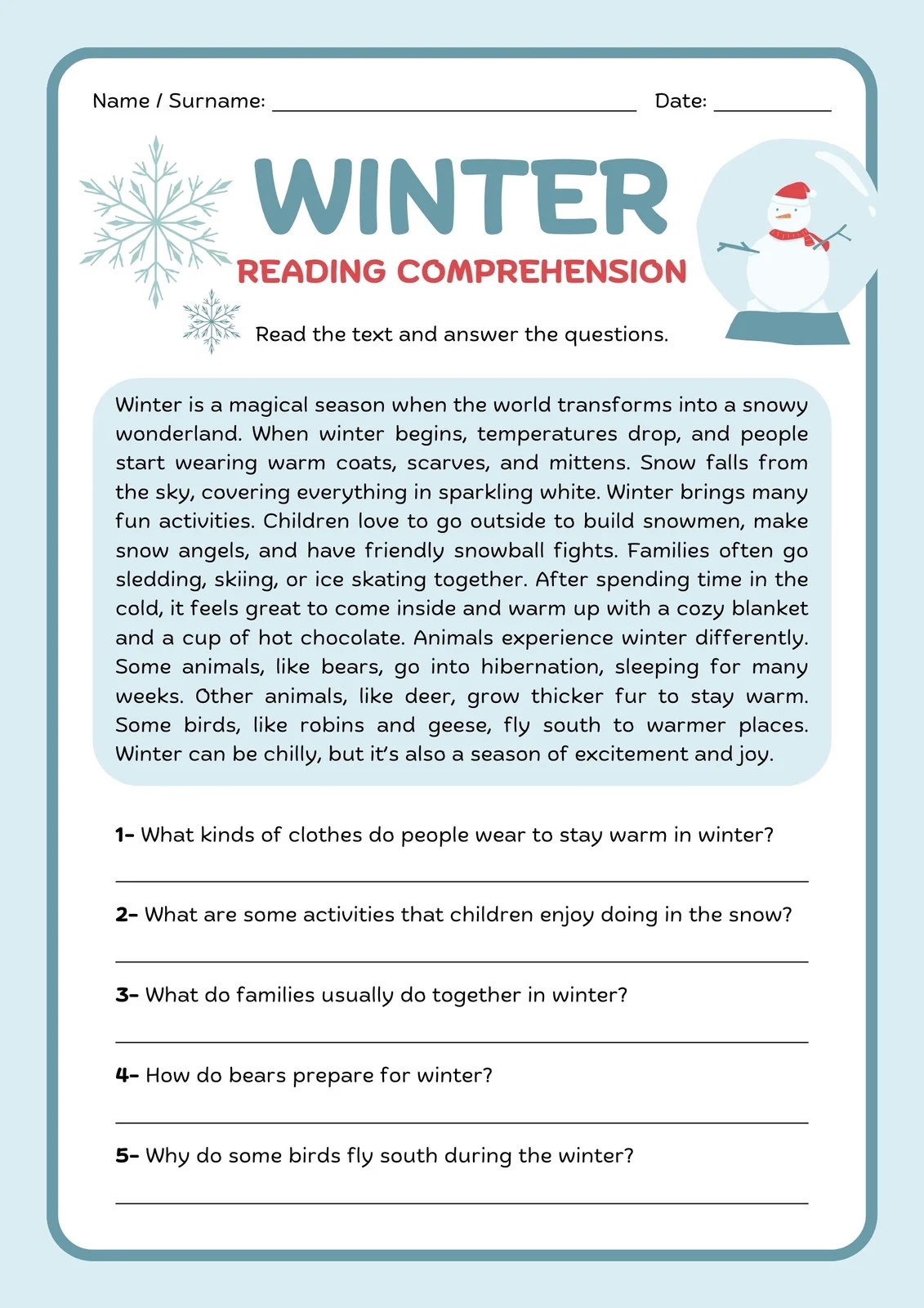 free printable 2nd grade reading worksheet templates canva