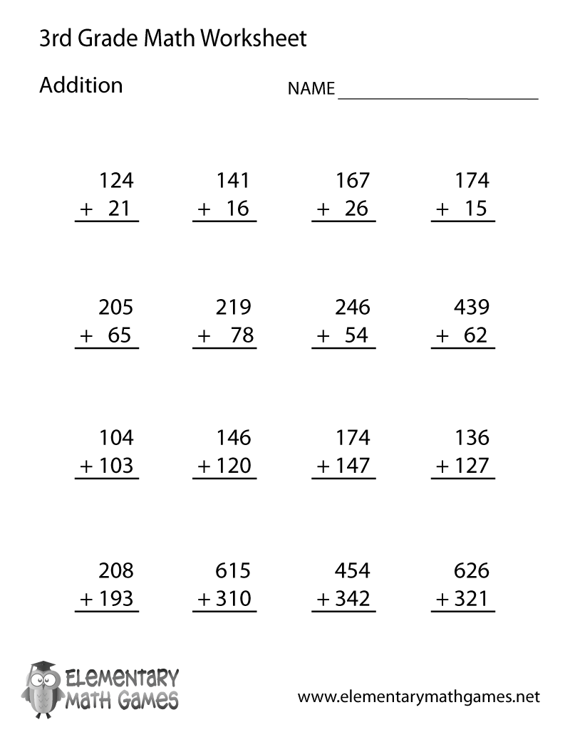 Worksheets For 3rd Graders Printable