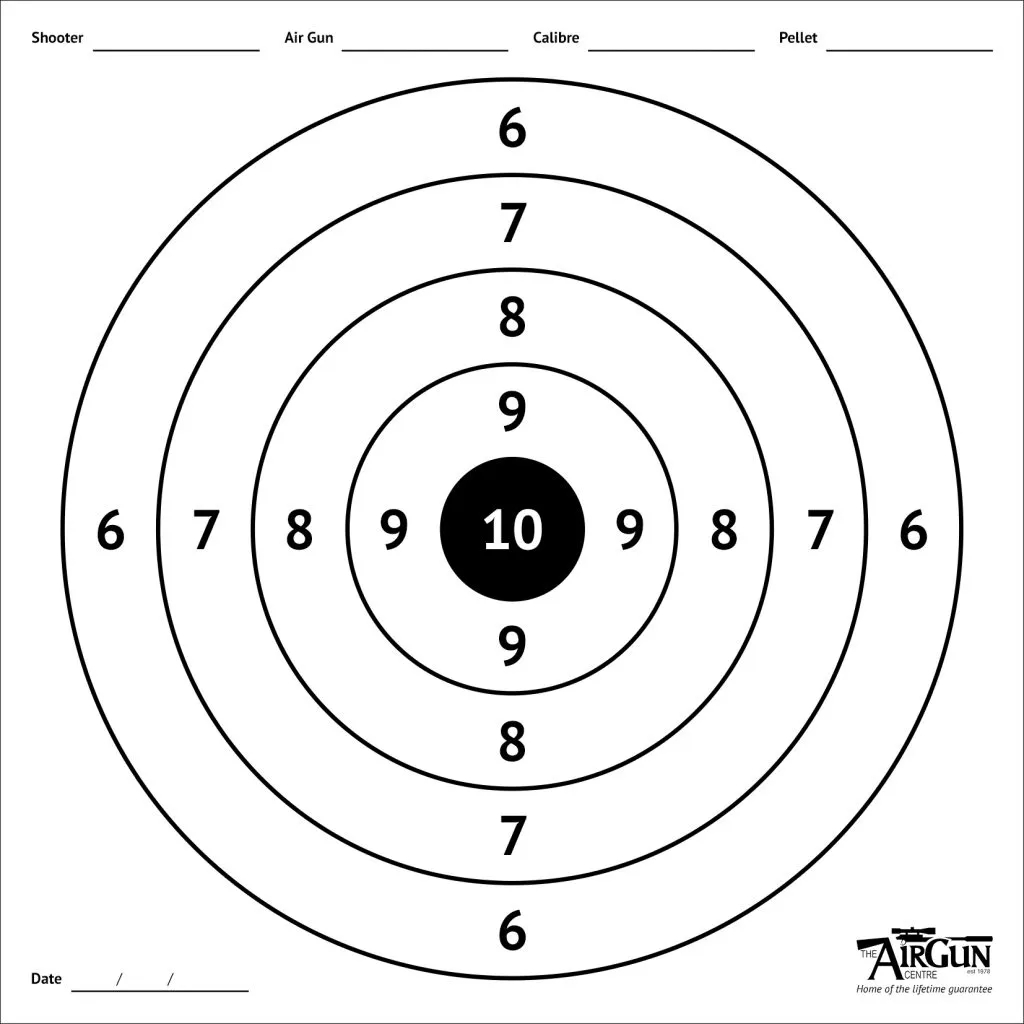 Free Printable Air Rifle Targets A4 17cm 14cm The Airgun Centre