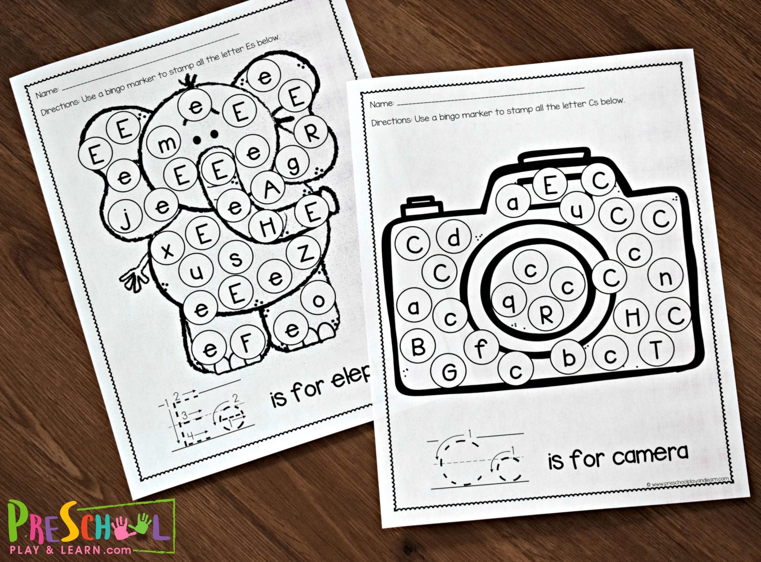 Free Printable Letter Matching Worksheets