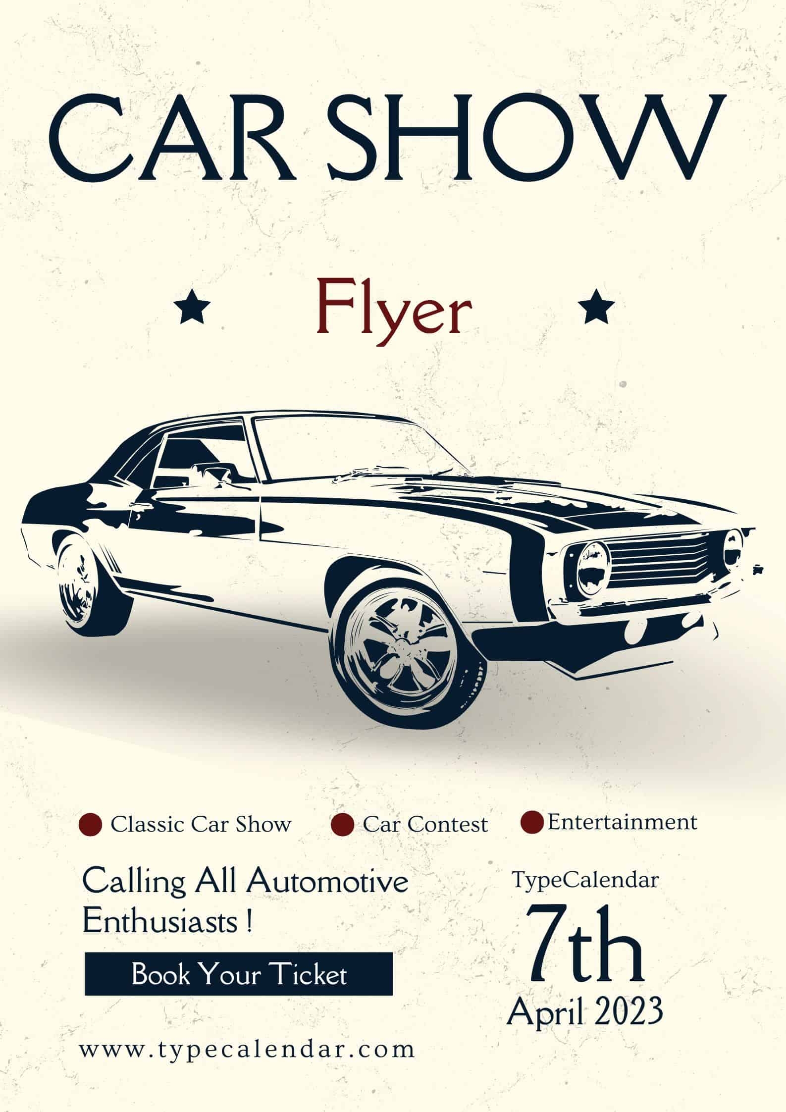 Free Printable Car Show Flyer Templates PDF Word 