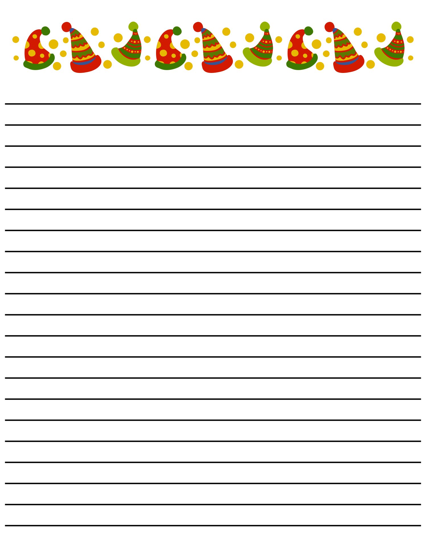 Free Printable Christmas Stationery Writing Paper Worksheets Library