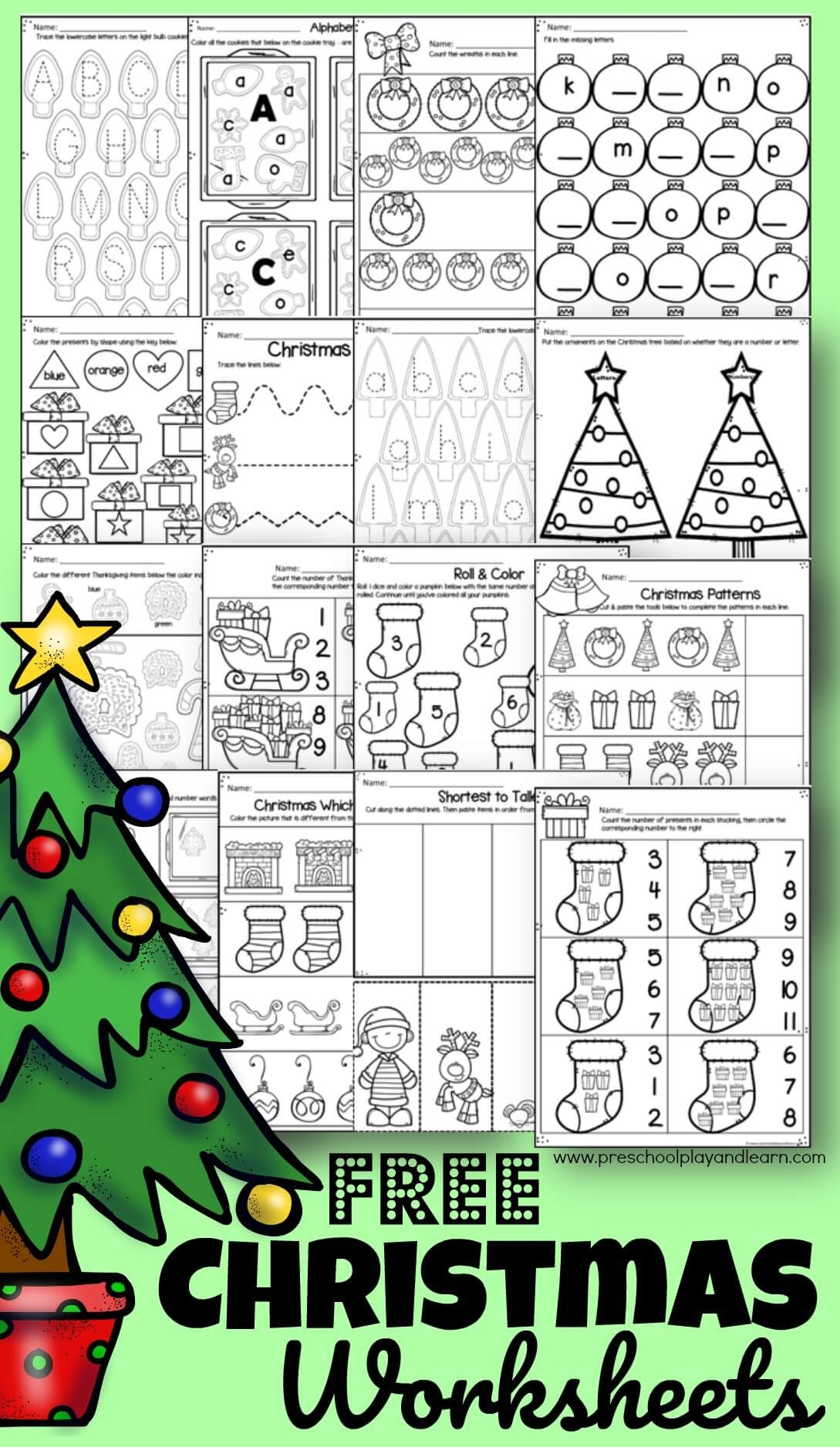 Holiday Worksheets Free Printable