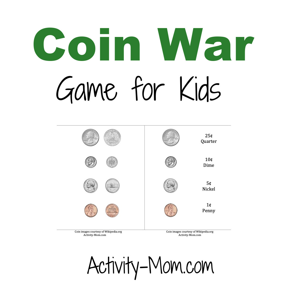 Free Printable Coin Worksheets