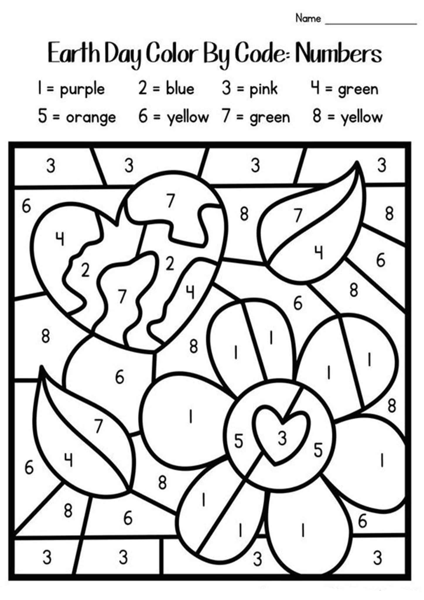 Color By Number Free Printable Worksheets