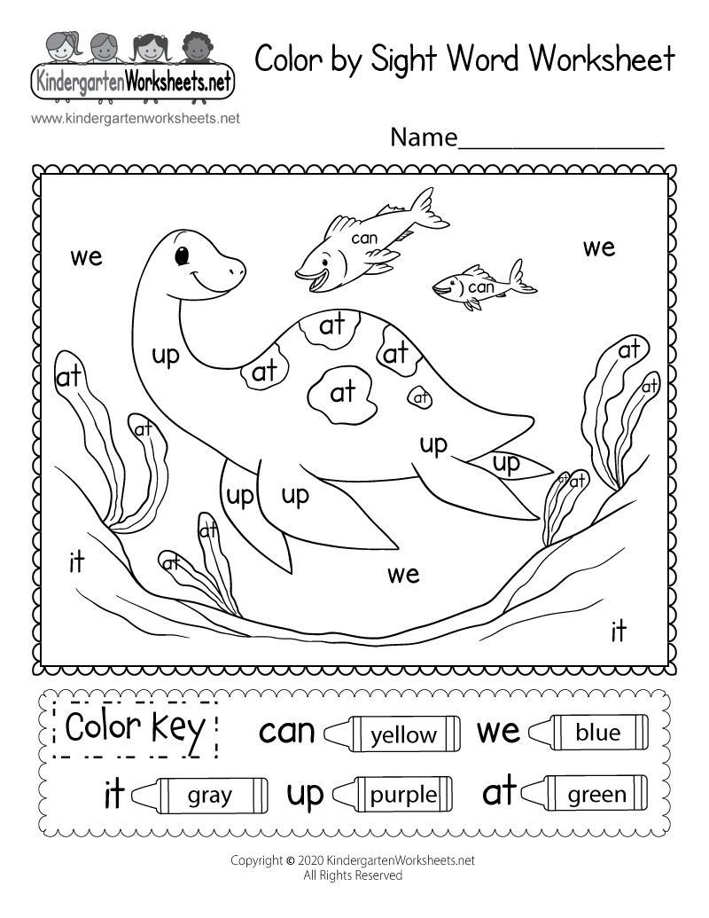Free Printable Coloring Worksheets For Kindergarten