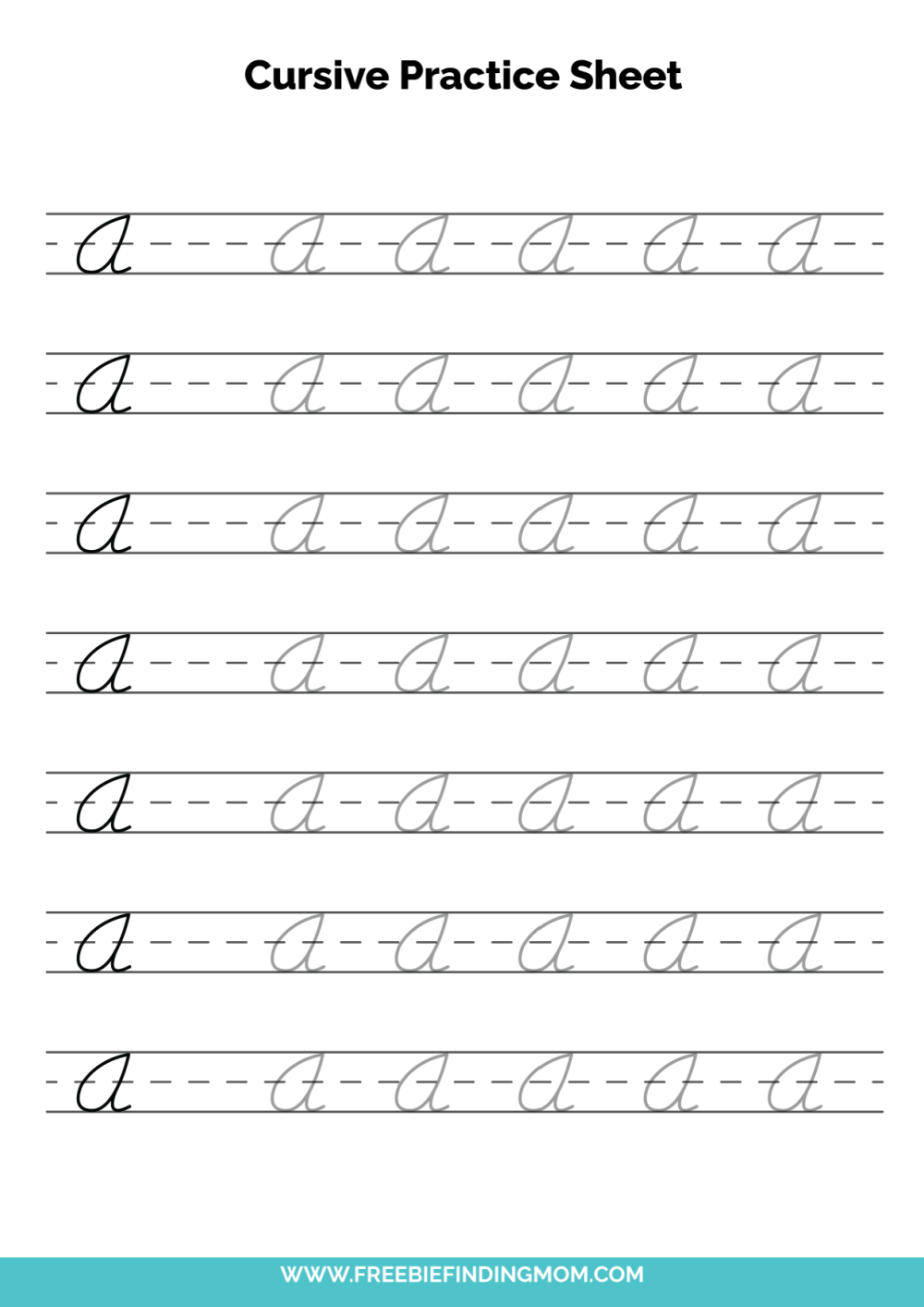 Free Printable Cursive Handwriting Worksheets