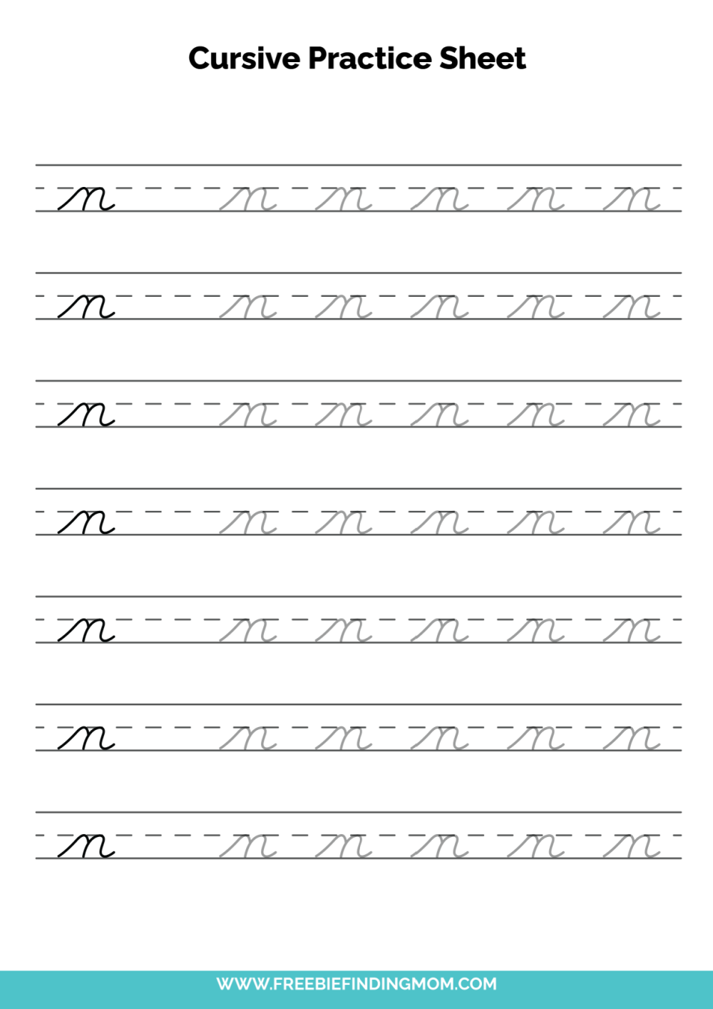 Free Printable Cursive Worksheets