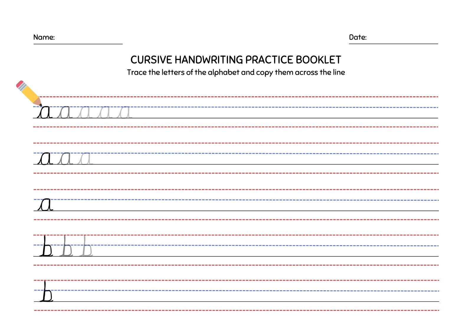 Cursive Printable Worksheets