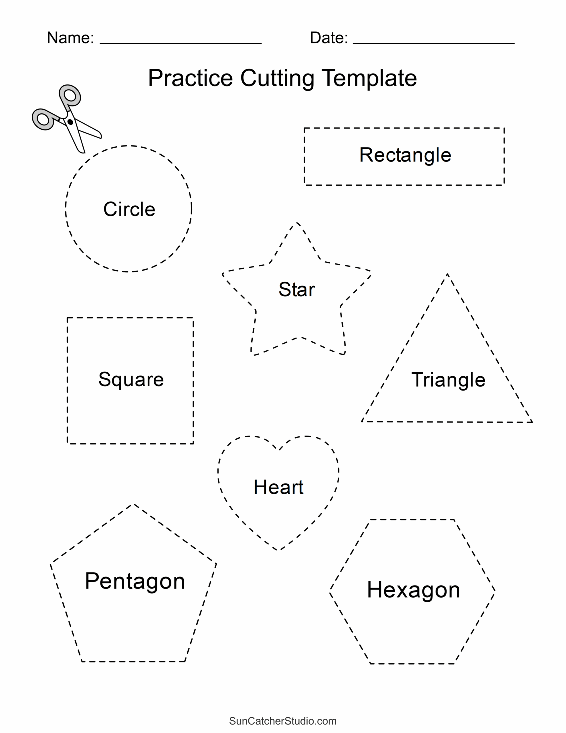 Free Printable Cutting Worksheets For Preschoolers Free Printables Monograms Design Tools Patterns DIY Projects