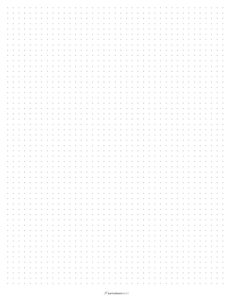 Free Printable Dot Grid Paper For Bullet Journal SaturdayGift