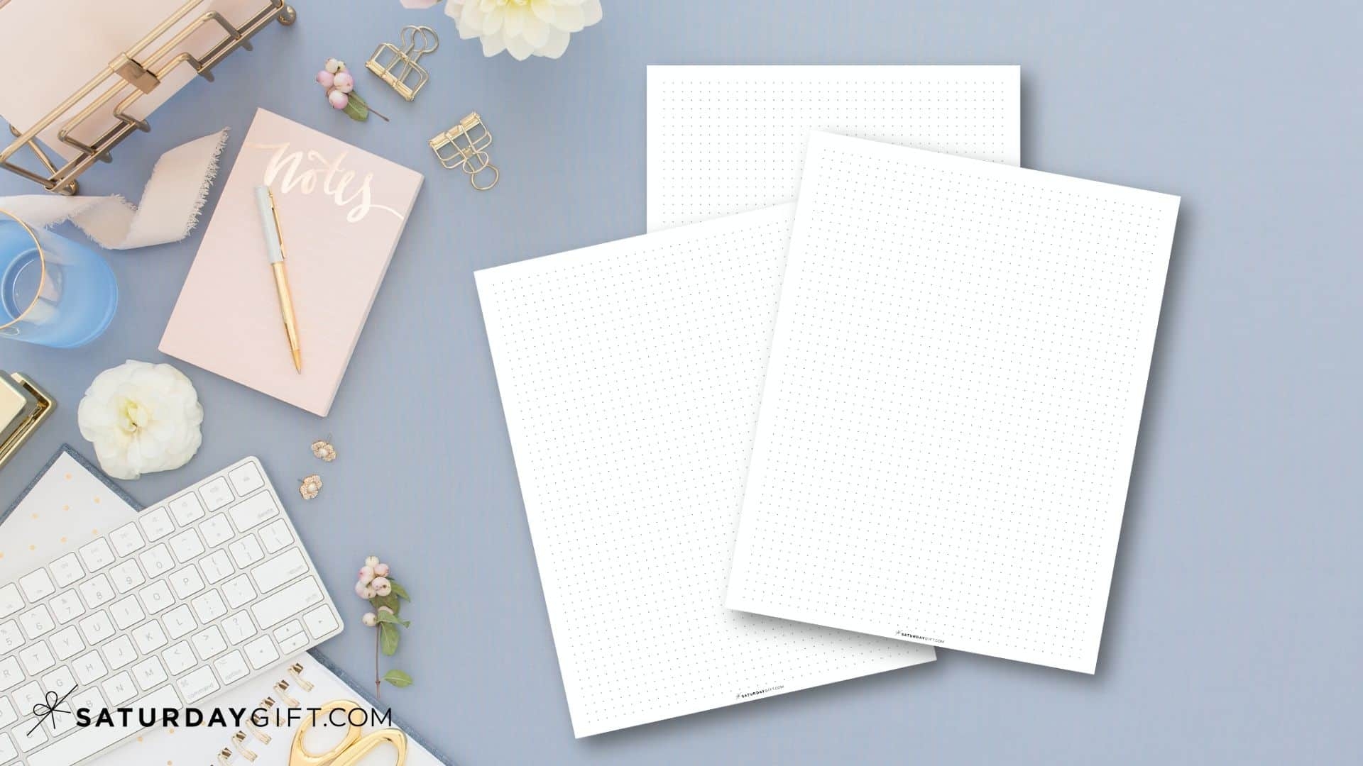 Free Printable Dot Grid Paper For Bullet Journal SaturdayGift