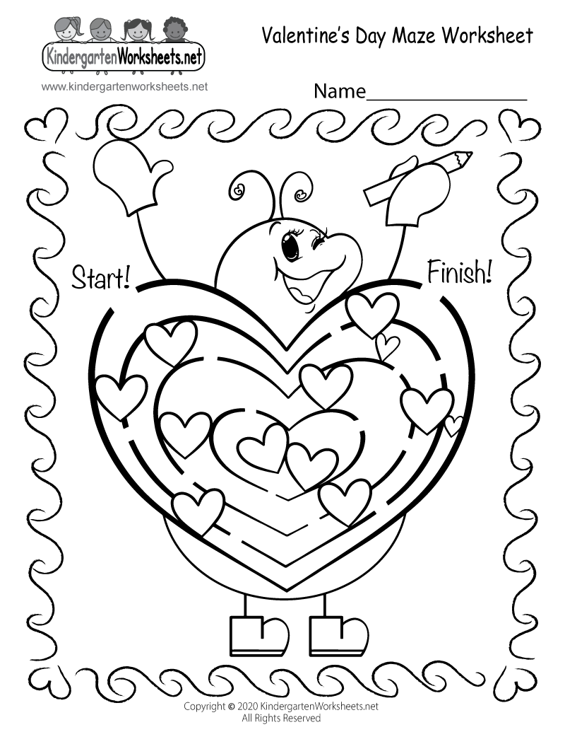 Valentine\'s Day Printable Worksheets