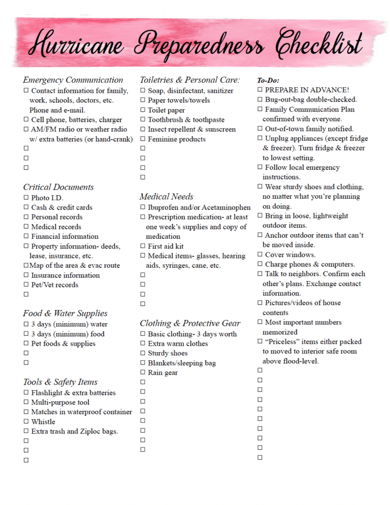 Free Printable Hurricane Worksheets