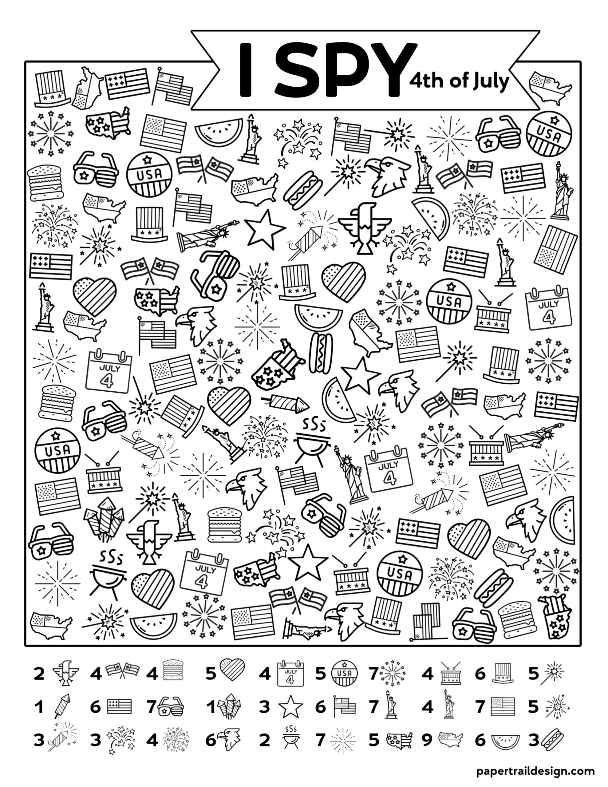 Fourth Of July Printable Worksheets