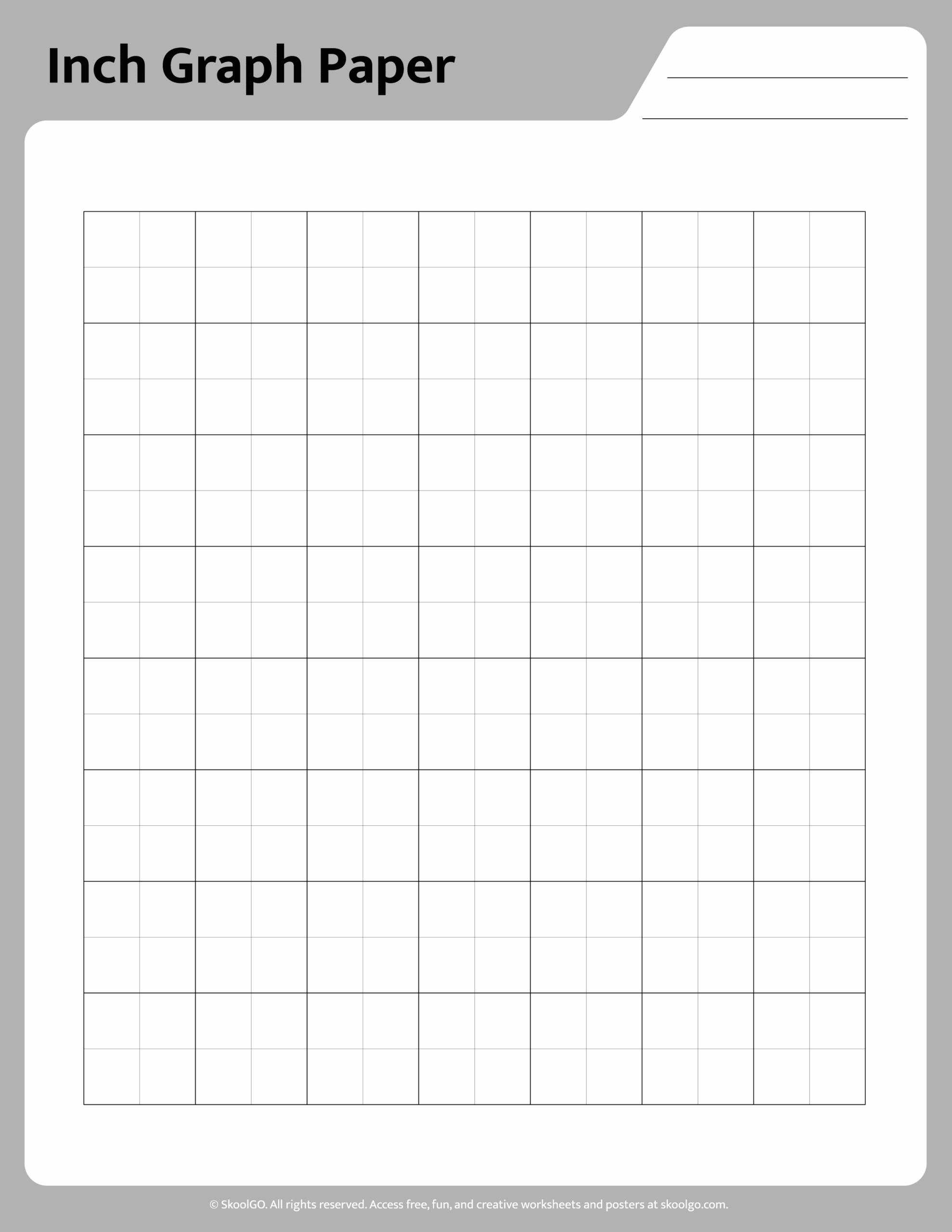 One Inch Graph Paper Printable