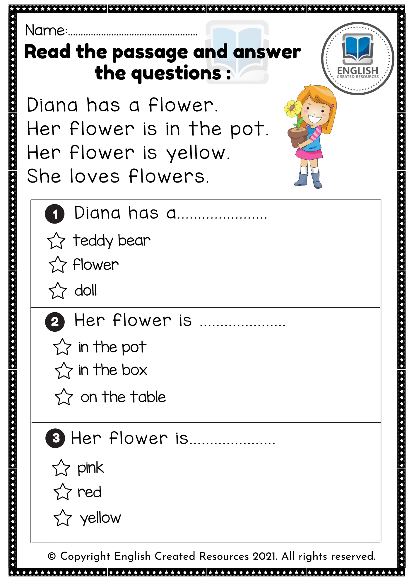 FREE Printable Kindergarten Reading Comprehension Worksheets Worksheets Library
