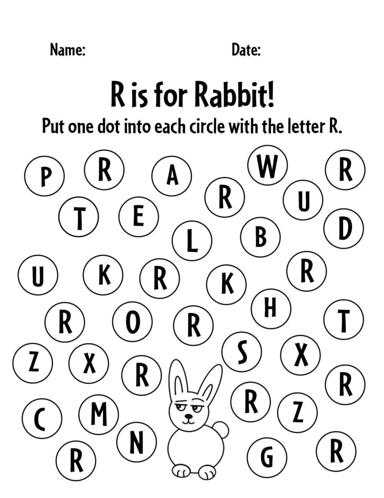 Letter R Free Printable Worksheets