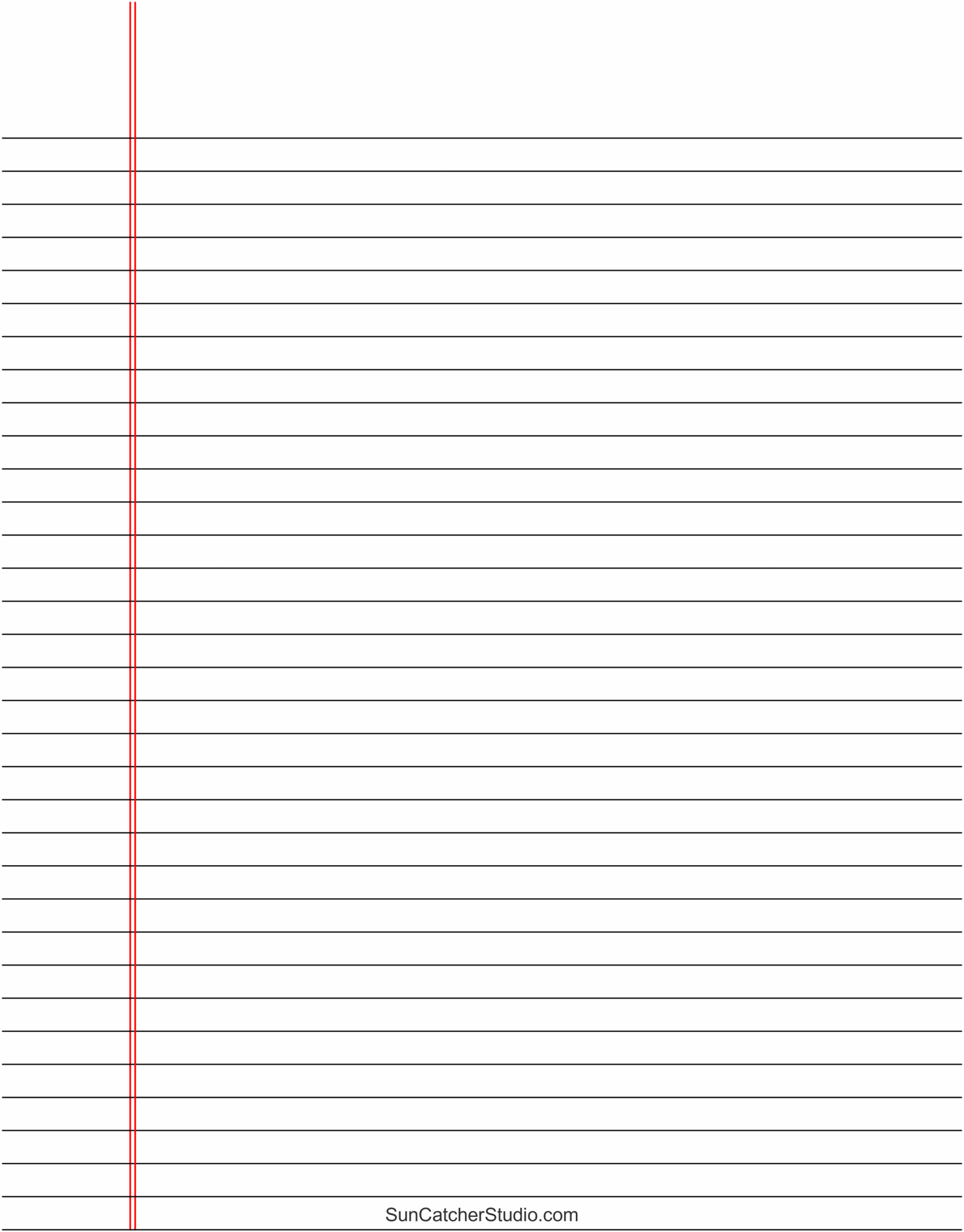Free Lined Stationery Printable