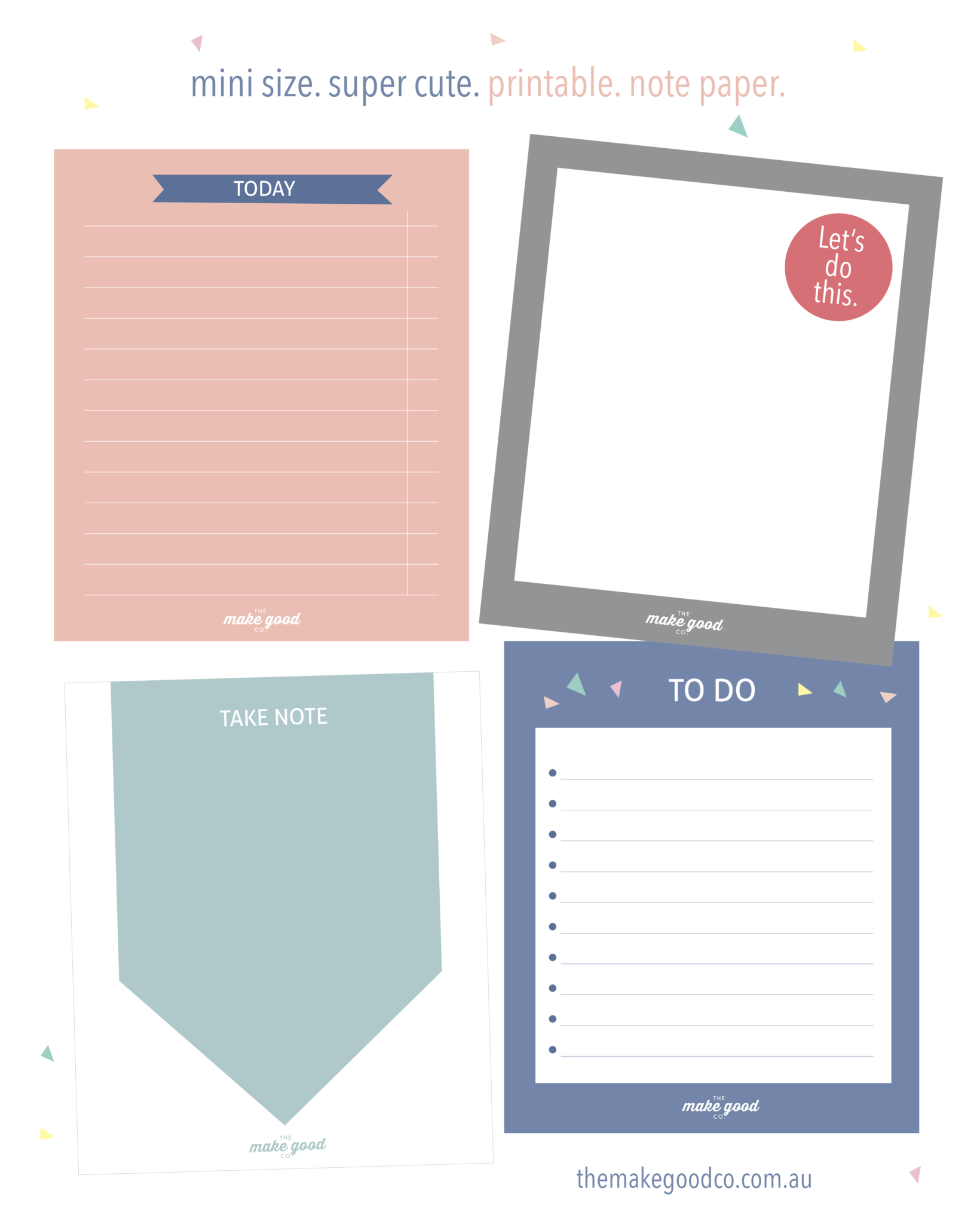 Free Note Paper Printable