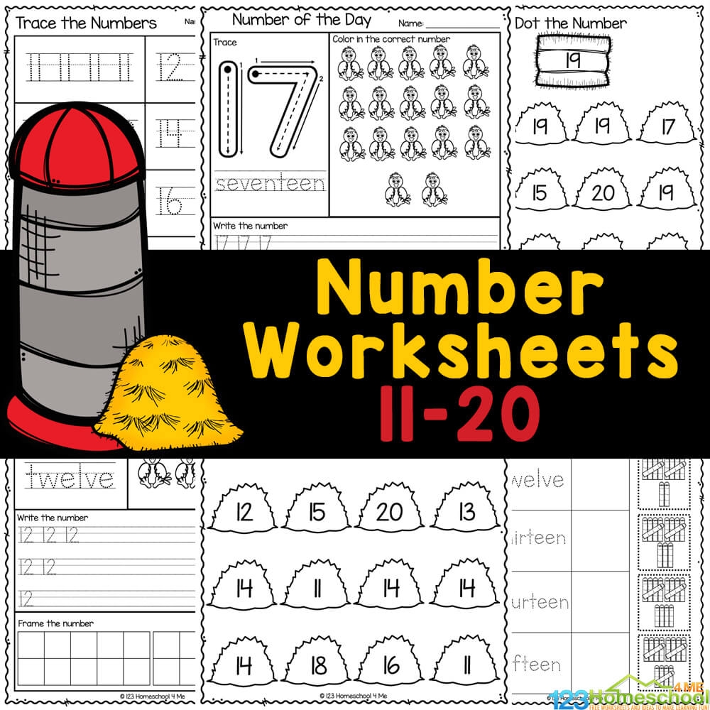 Free Printable Numbers Worksheets