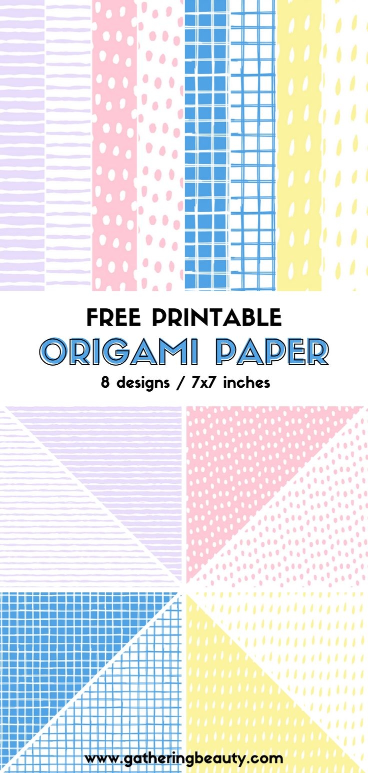 FREE PRINTABLE ORIGAMI PAPER