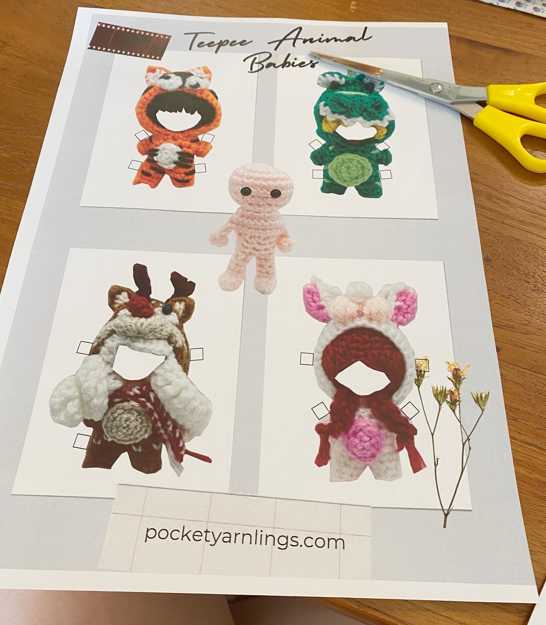 Free Printable Paper Doll Cut Out Pocket Yarnlings