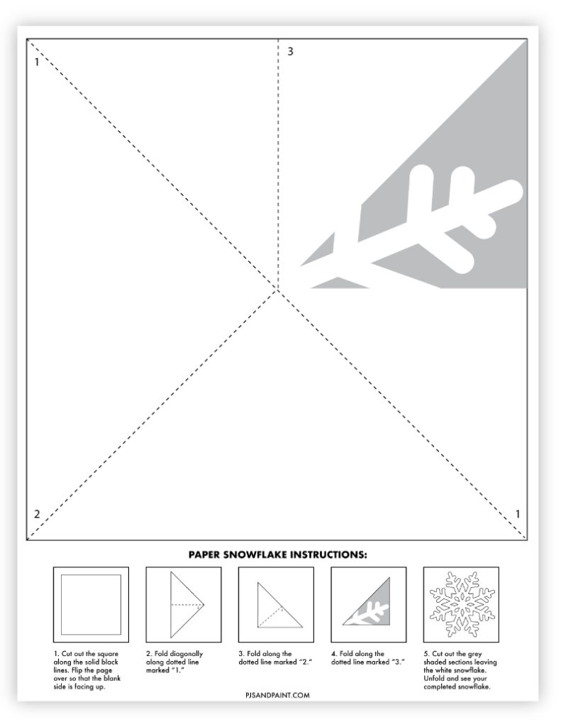 Printable Paper Snowflake Template