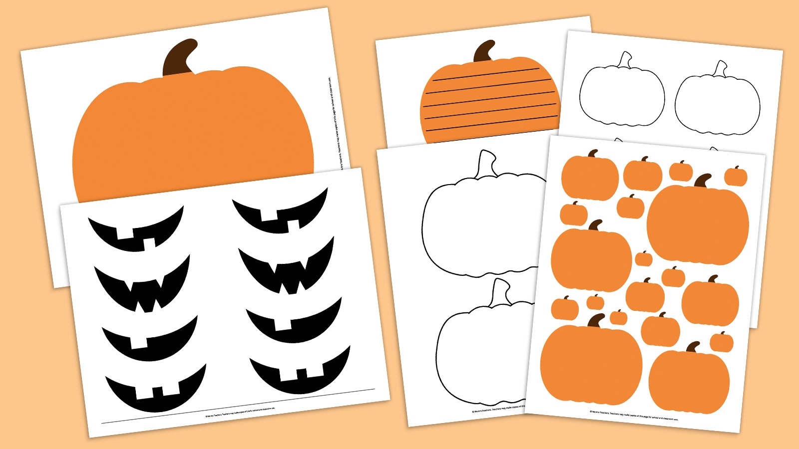 Free Printable Pumpkin Template Bundle For Fall