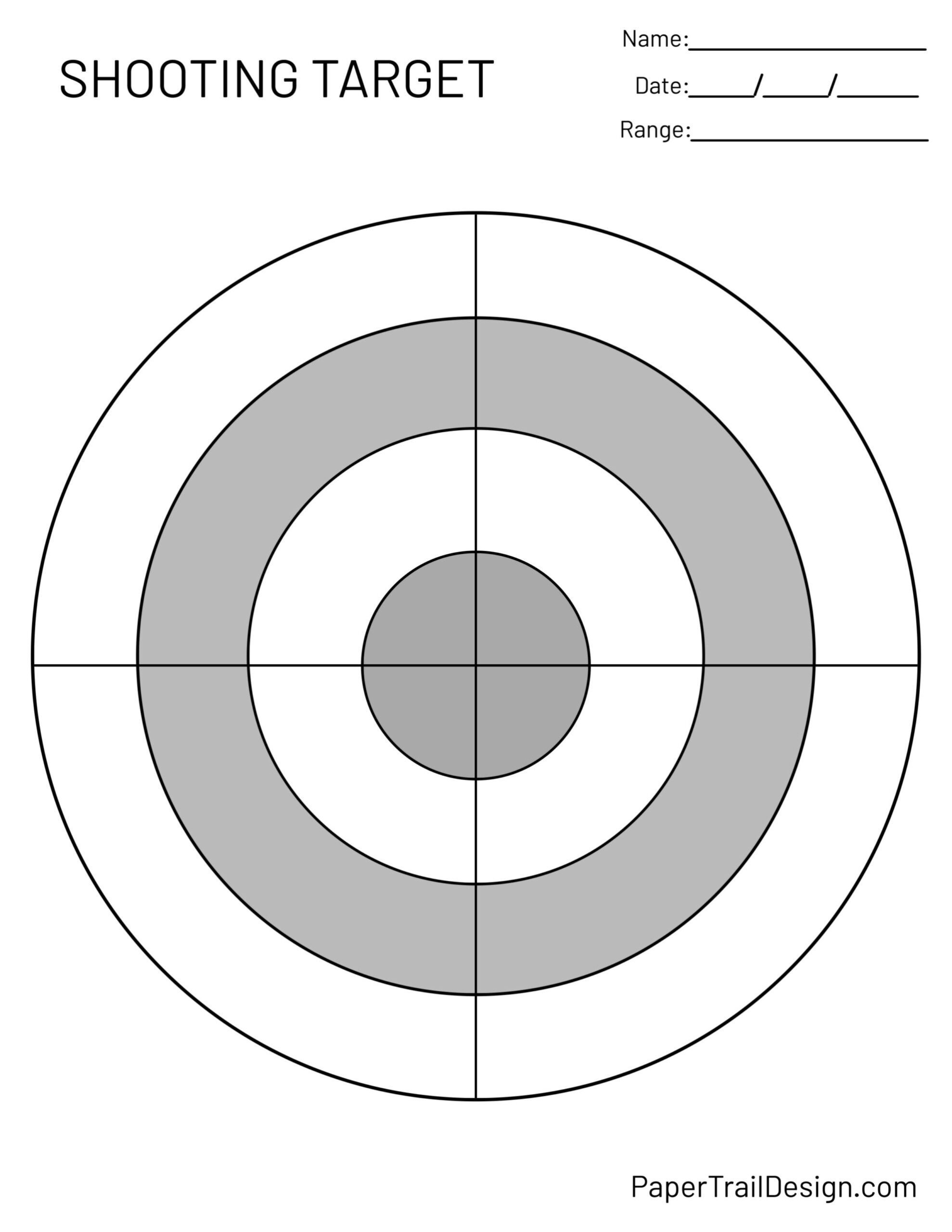 Free Printable Shooting Targets Paper Trail Design