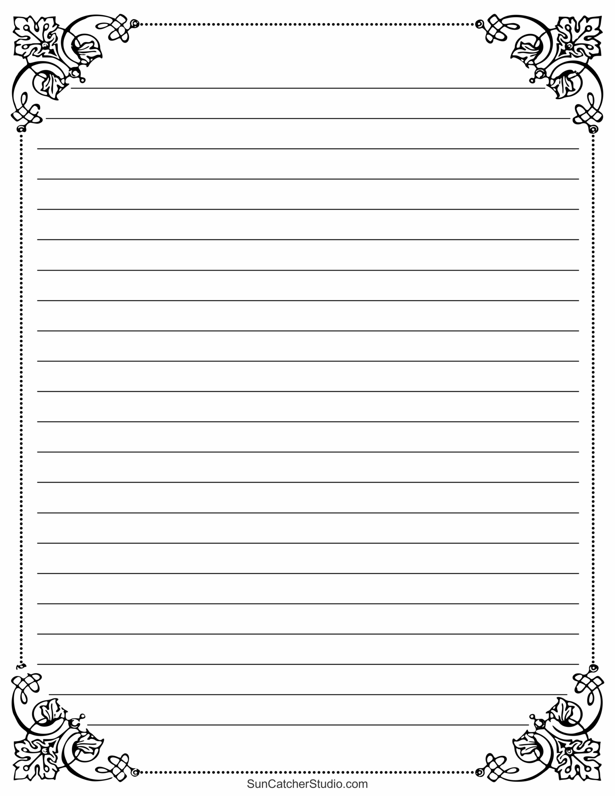 Cute Printable Notebook Paper - Pdf