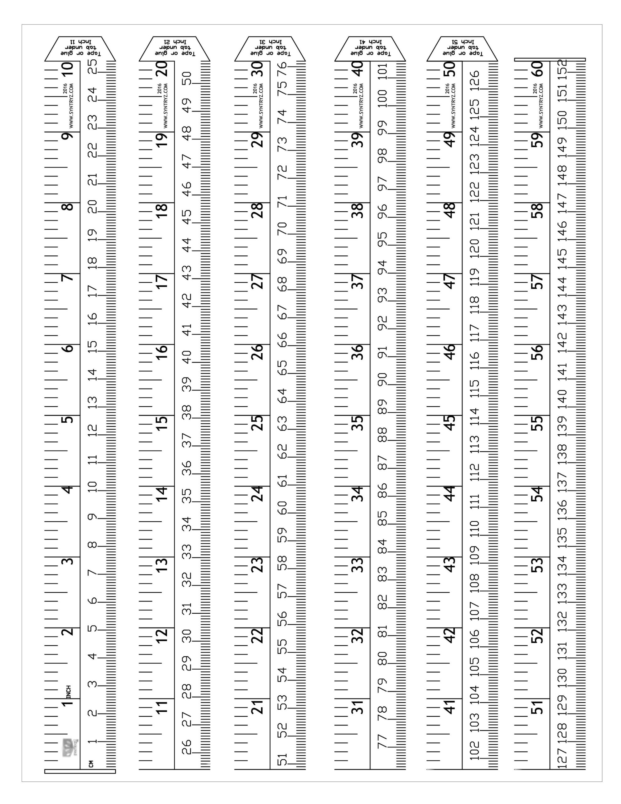 Free Printable Tape Measure Ruler On 8 5 By 11 Inch Paper SYNTRYZ Stitches