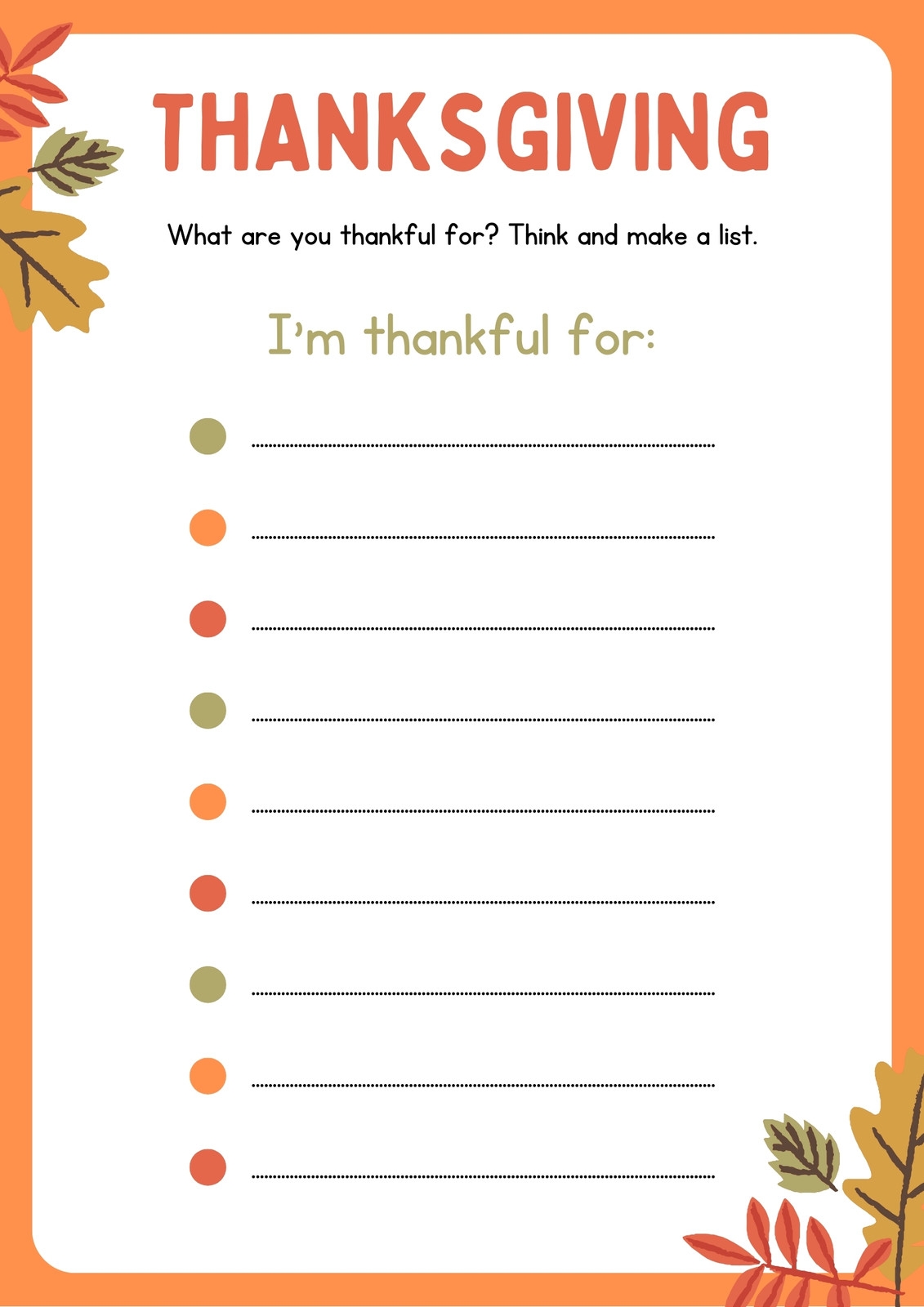 Free Printable Thanksgiving Worksheet Templates Canva
