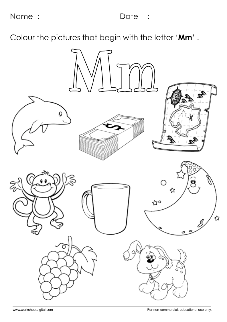 Free Printable Tracing Letter M Worksheet Kiddoworksheets Worksheets Library