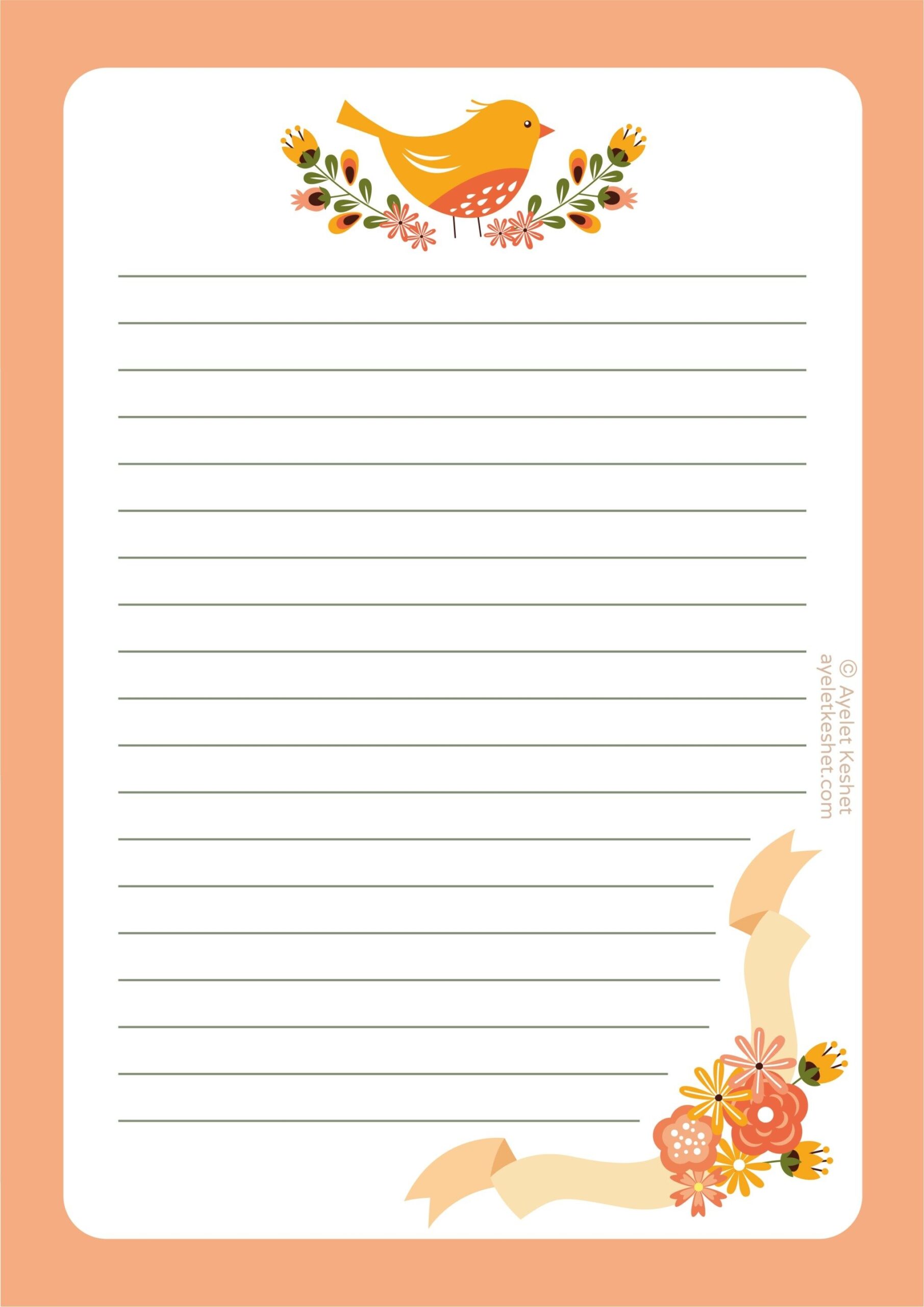 Printable Paper For Letter Writing