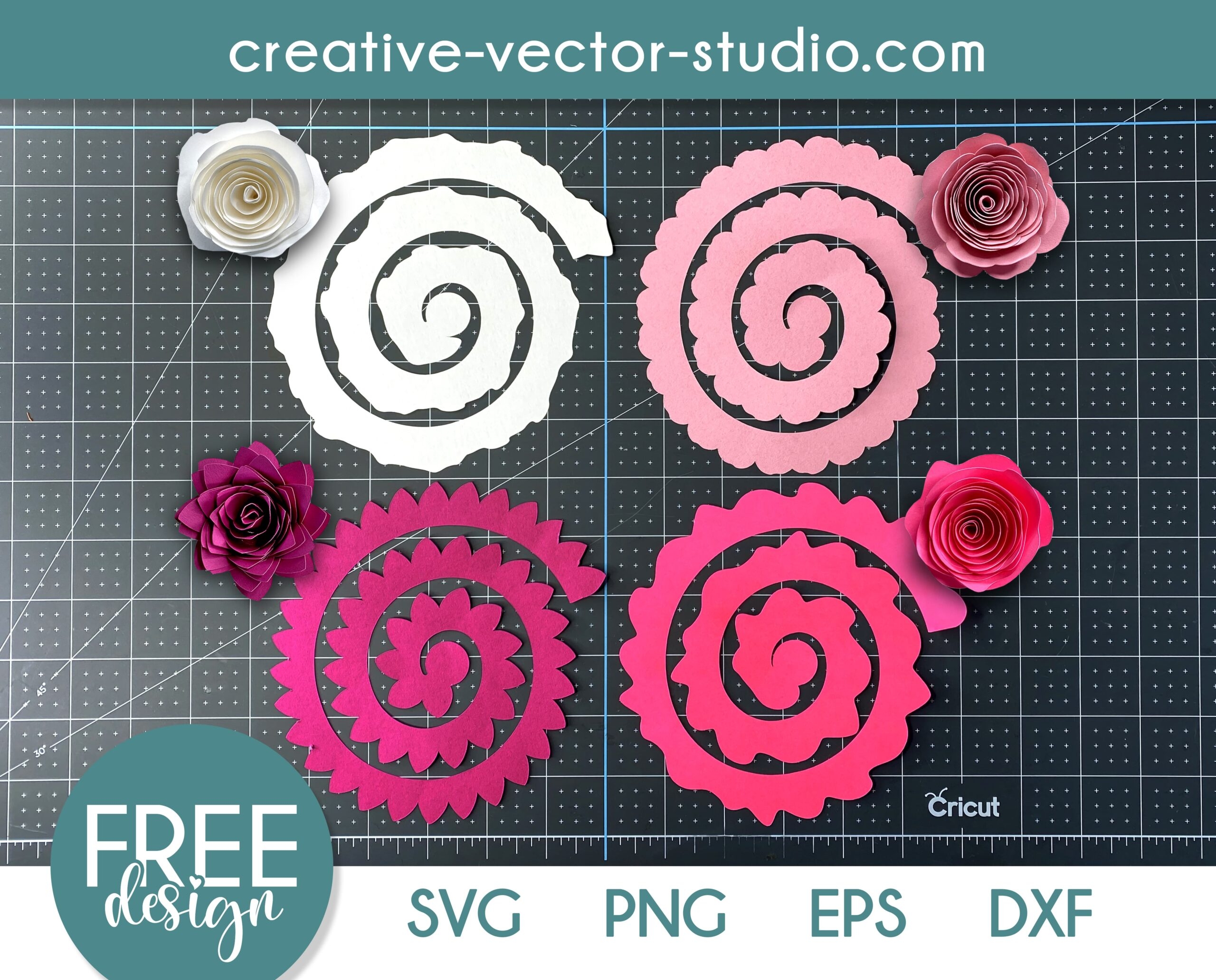 Printable Rolled Paper Flower Template