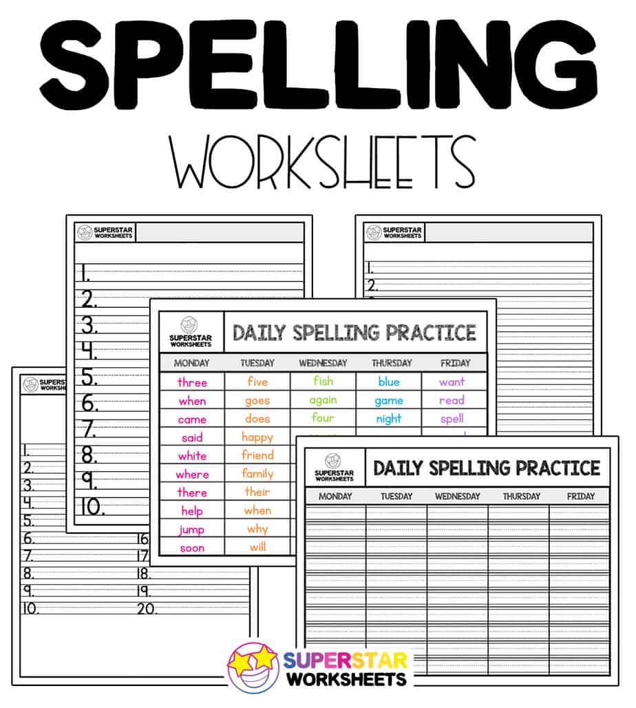Free Printable Blank Spelling Practice Worksheets
