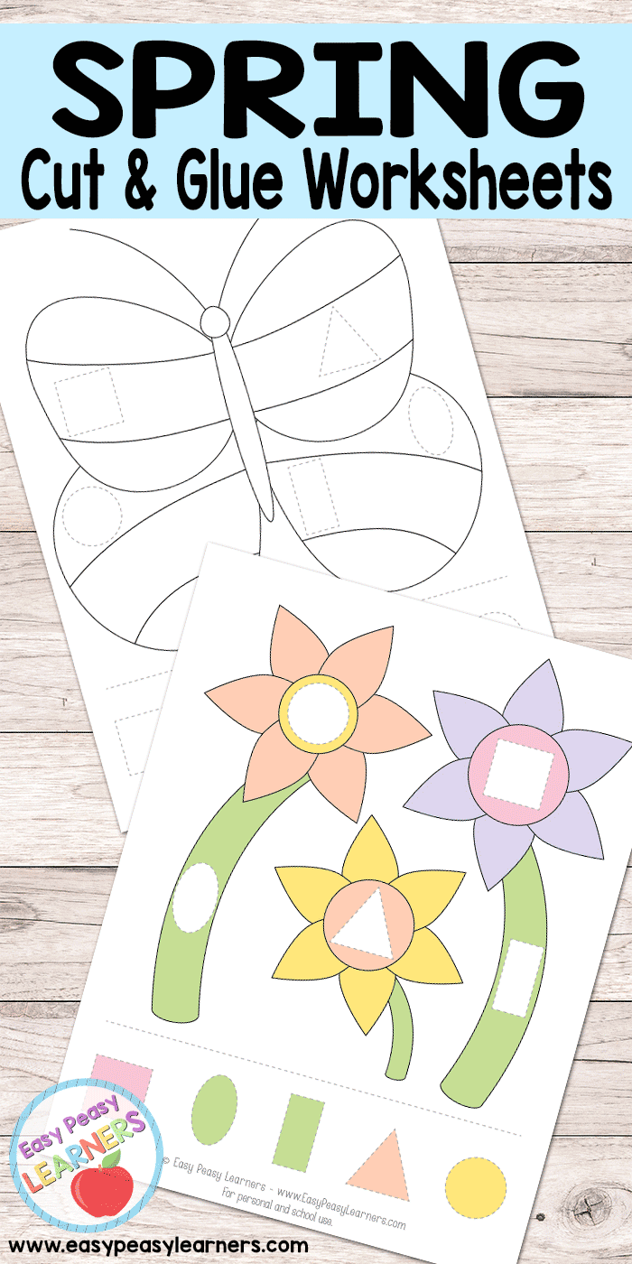 Free Spring Cut And Glue Worksheets Easy Peasy Learners